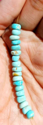 Neyshabur Turquoise Beads Strand - T-01 - Image 2