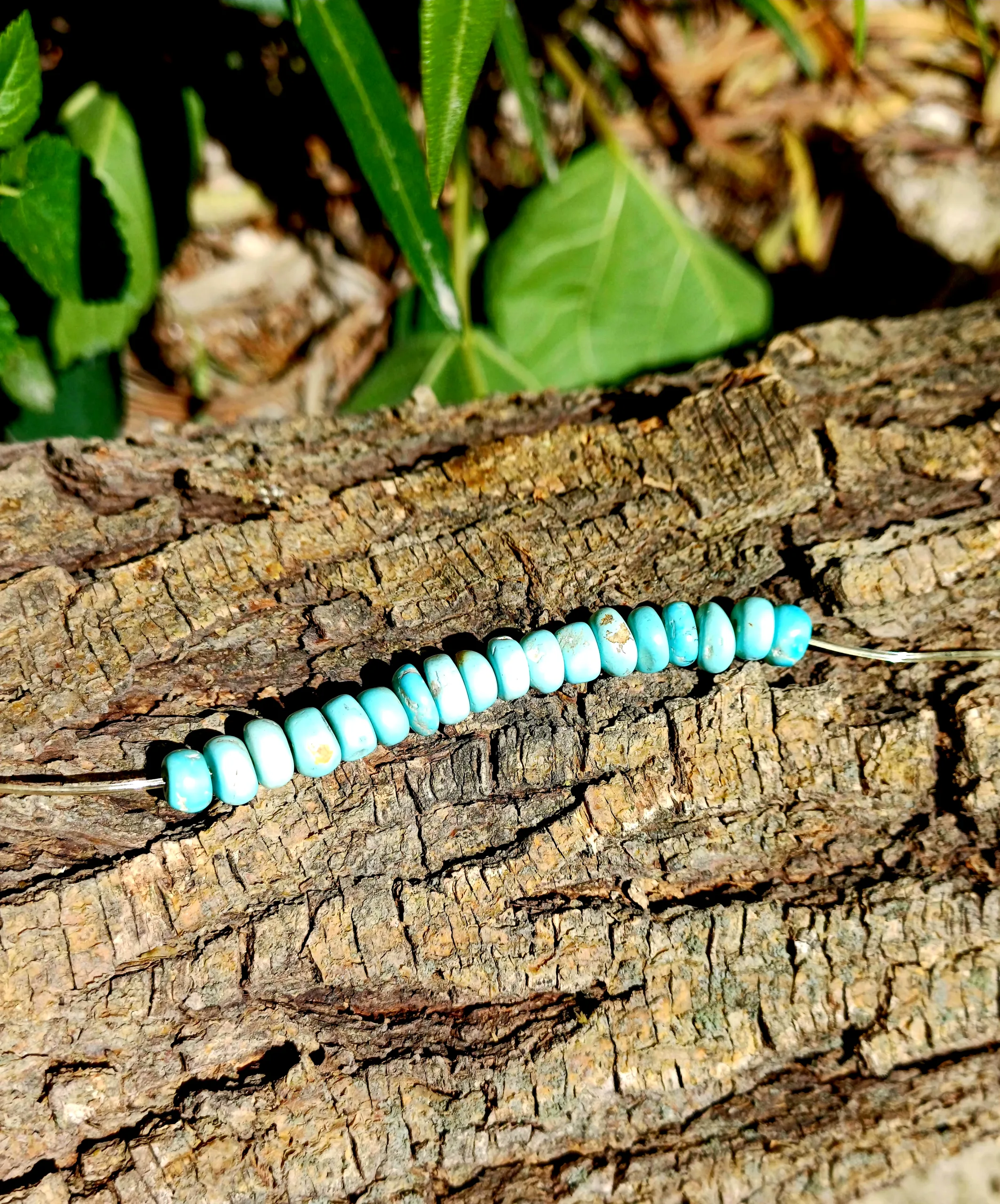 Turquoise beads of neshabur T 01_ Neyshabur Turquoise Beads Strand - T-01 - Image 1