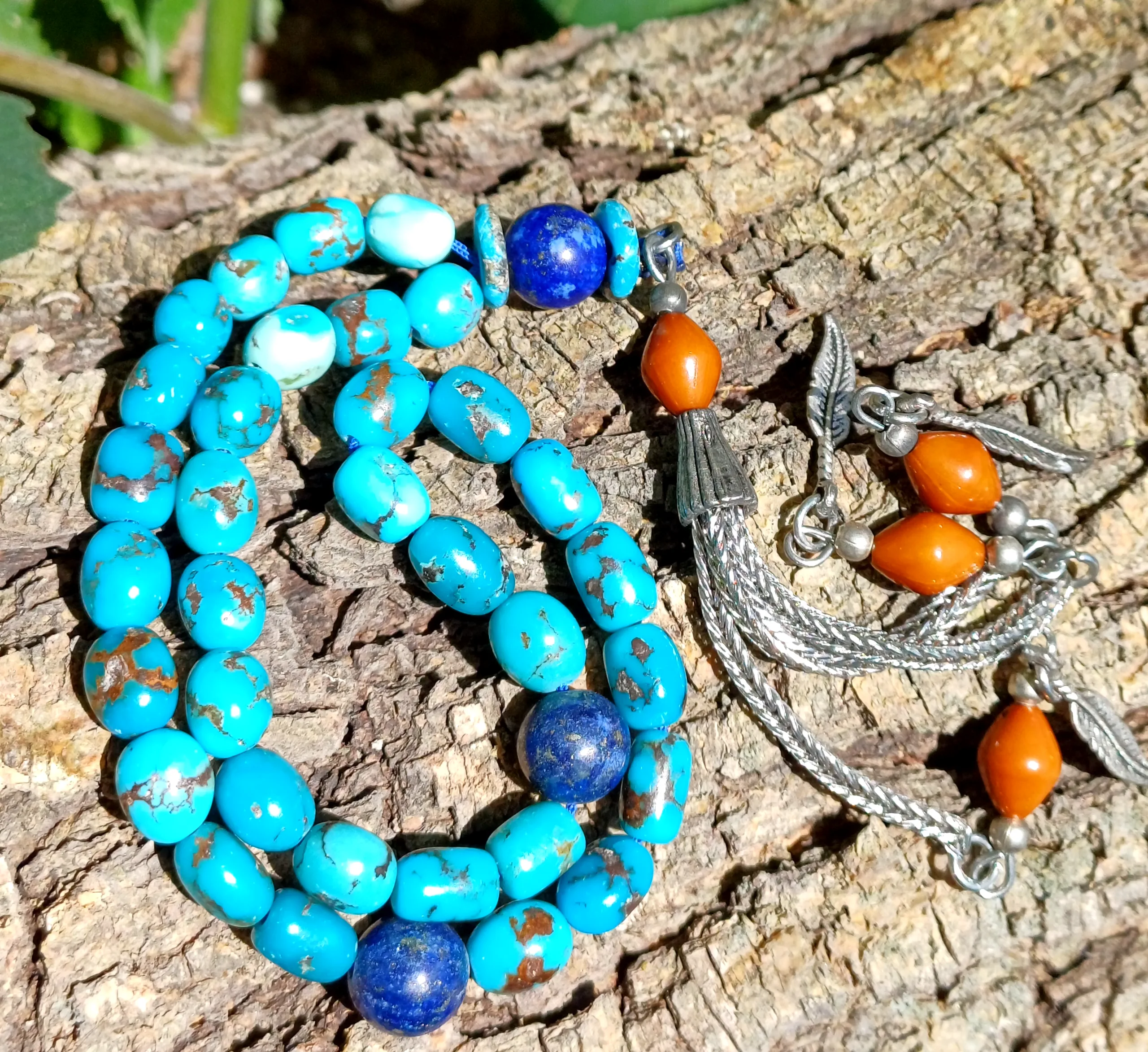 Turquoise prayer beads of neshabur T 11 Neyshabur Turquoise Tasbih - T-11 - Image 1